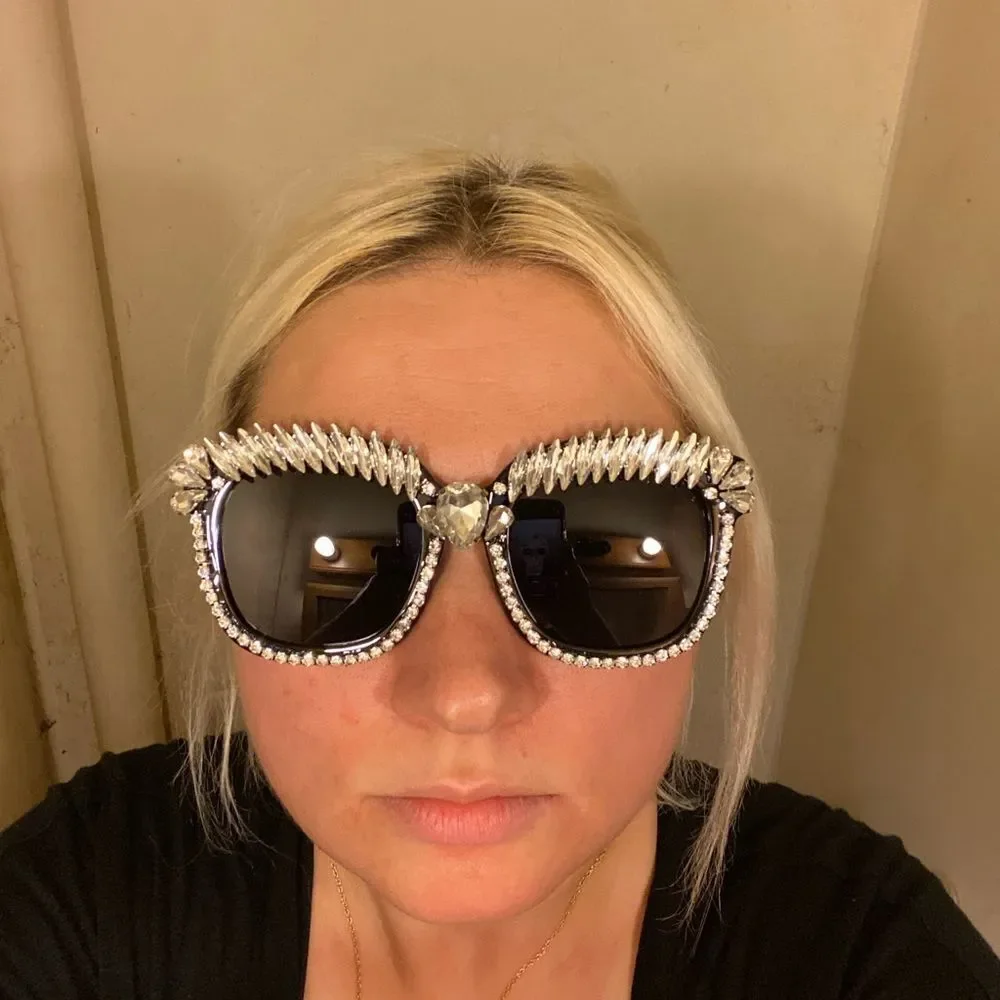 Oversized Bedazzled Sunglasses BRAND NEW